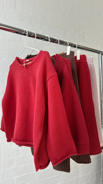 Essential Knit Jumper CHILLI