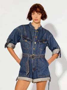 Elena Denim Playsuit INDIGO