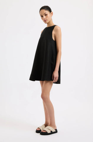 Nemi Linen Dress BLACK