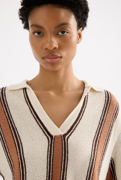 Oda Knit Top MANUKA STRIPE