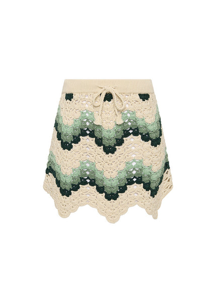 Tidal Hali Crochet Skirt JADE