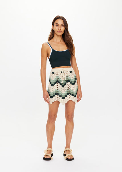 Tidal Hali Crochet Skirt JADE