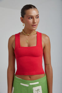 Knit Tank CHERRY