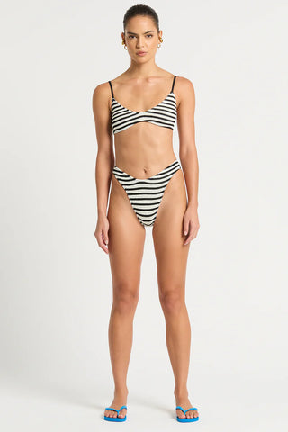 Edwards Crop BLACK DOT STRIPE