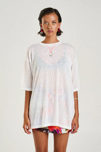 Oversize Tee SHEER WHITE