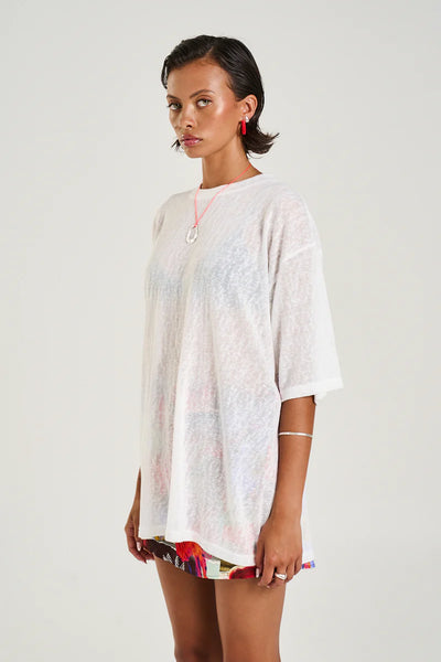 Oversize Tee SHEER WHITE
