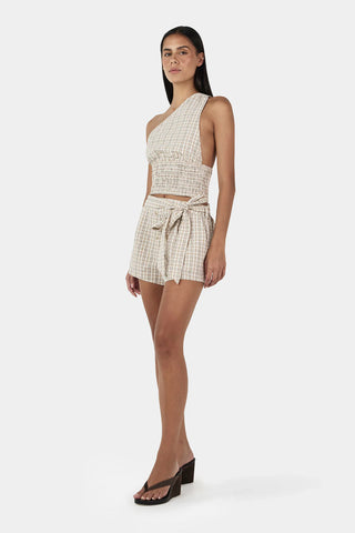 Larsen Shorties BEIGE TARTAN