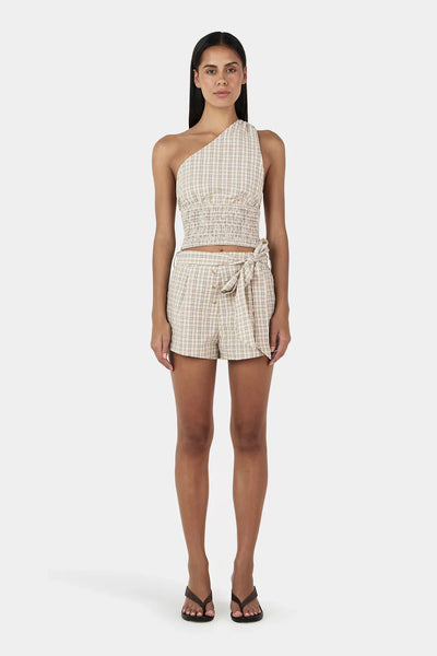 Larsen Shorties BEIGE TARTAN