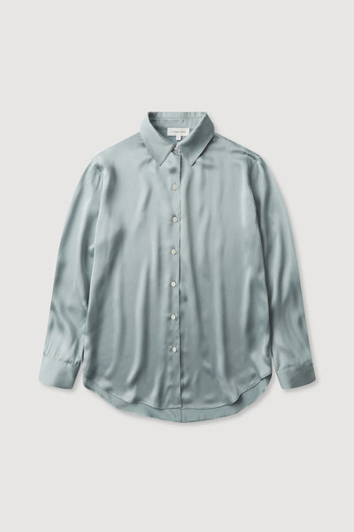 Pippa Silk Long Sleeve Shirt CLOUD