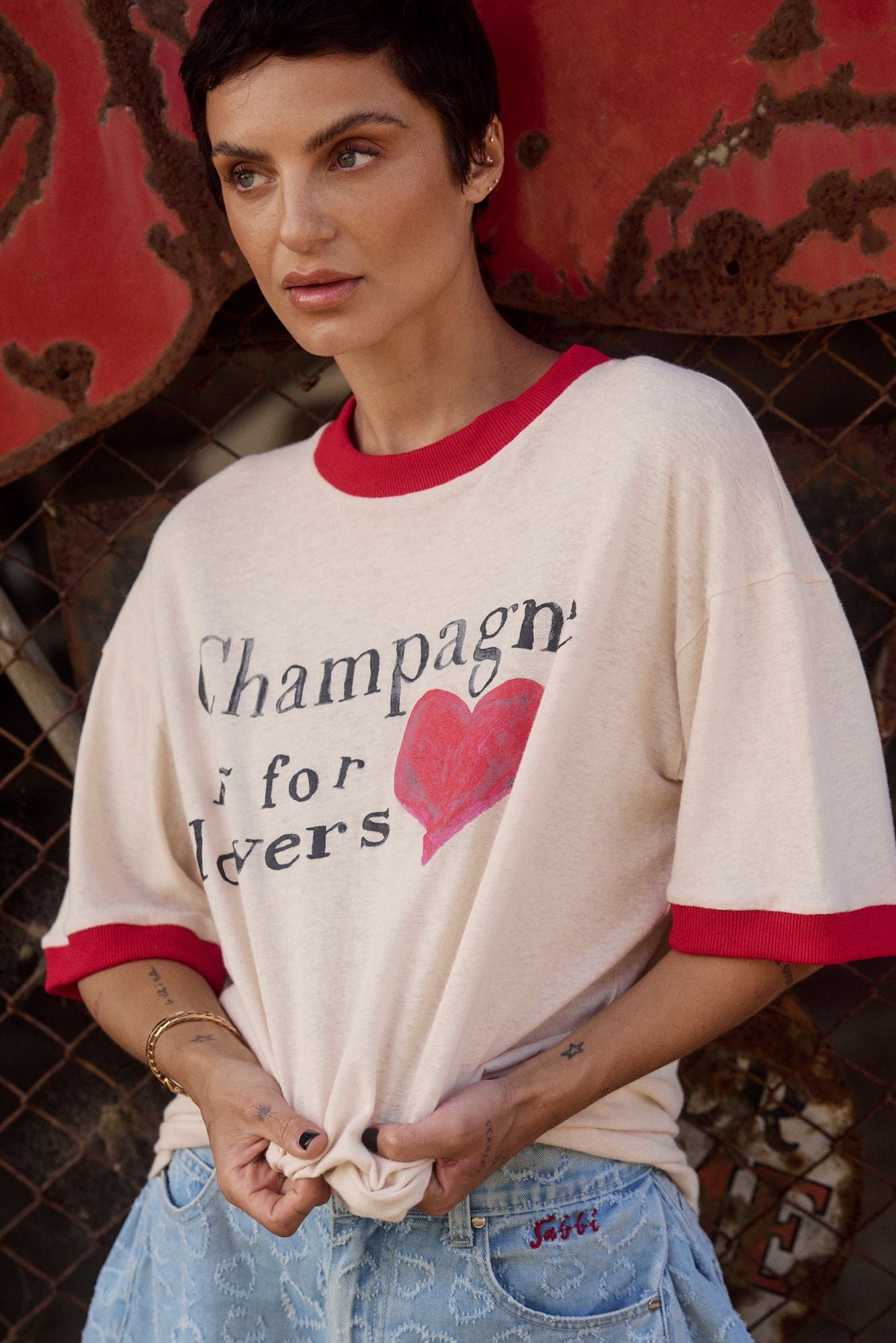 The Champagne Lover Tee CREAM