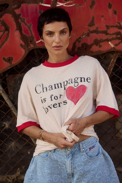 The Champagne Lover Tee CREAM