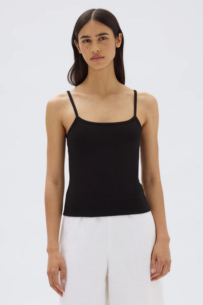 Baylee Rib Tank BLACK