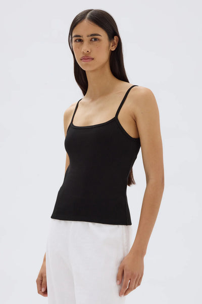 Baylee Rib Tank BLACK