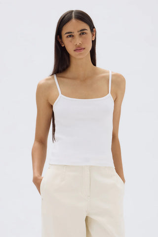 Baylee Rib Tank WHITE