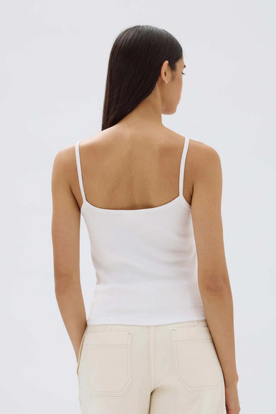 Baylee Rib Tank WHITE