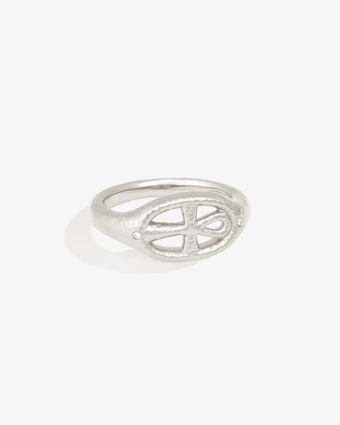 Cairo Seal Ring DIAMOND STERLING SILVER