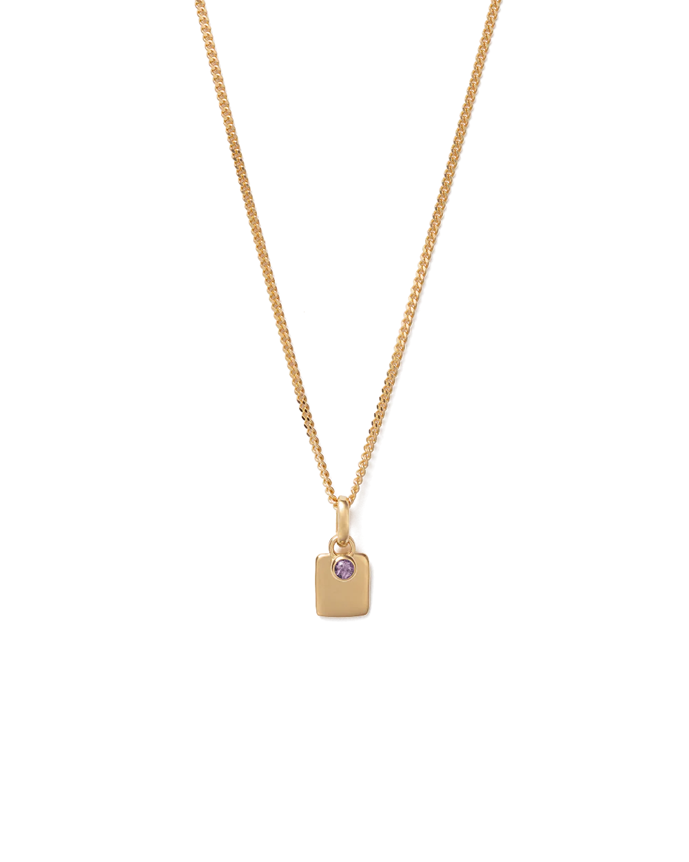 February Birthstone Necklace 18K GOLD VERMEIL/ AMETHYST