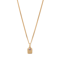 February Birthstone Necklace 18K GOLD VERMEIL/ AMETHYST
