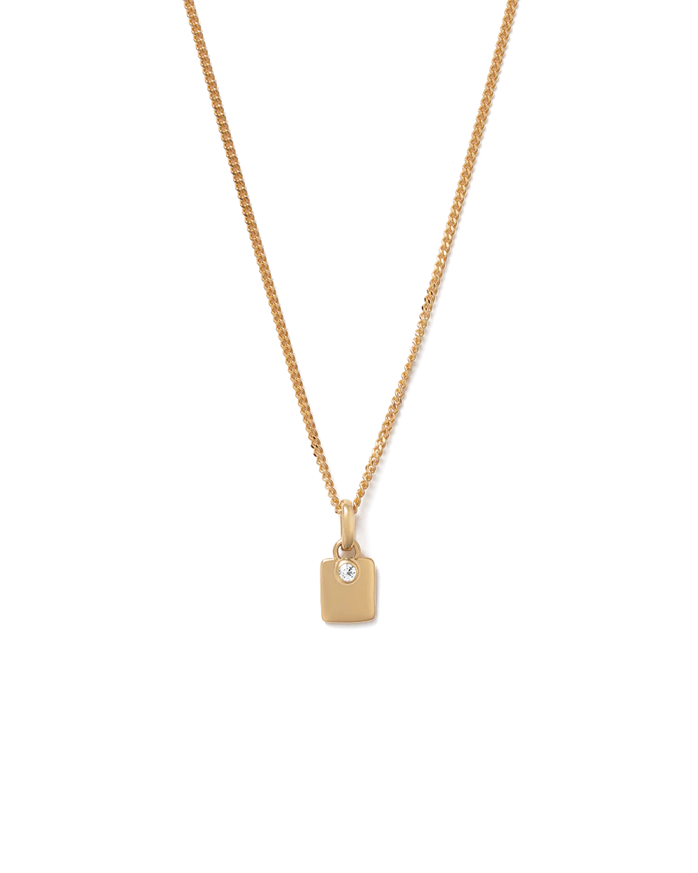 April Birthstone Necklace 18K GOLD VERMEIL/ WHITE TOPAZ