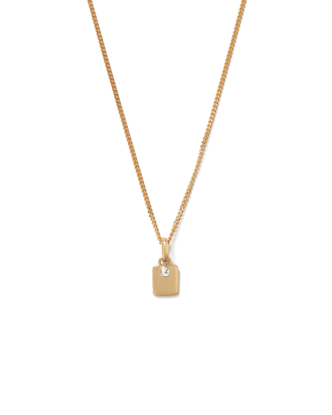 April Birthstone Necklace 18K GOLD VERMEIL/ WHITE TOPAZ