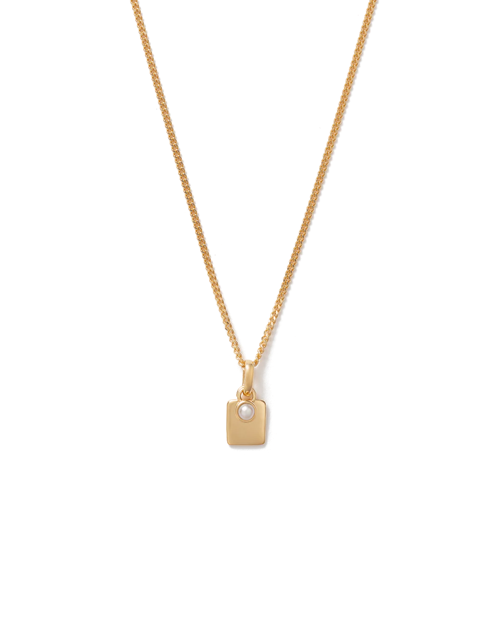 June Birthstone Necklace 18K GOLD VERMEIL/ FRESHWATER PEARL