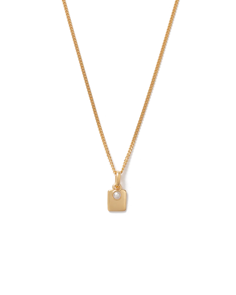 June Birthstone Necklace 18K GOLD VERMEIL/ FRESHWATER PEARL