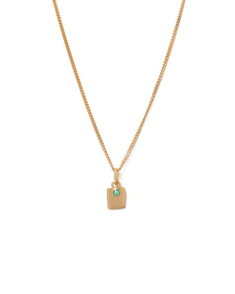 May Birthstone Necklace 18K GOLD VERMEIL/ EMERALD