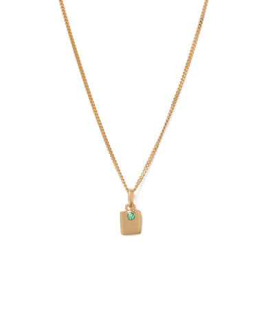 May Birthstone Necklace 18K GOLD VERMEIL/ EMERALD