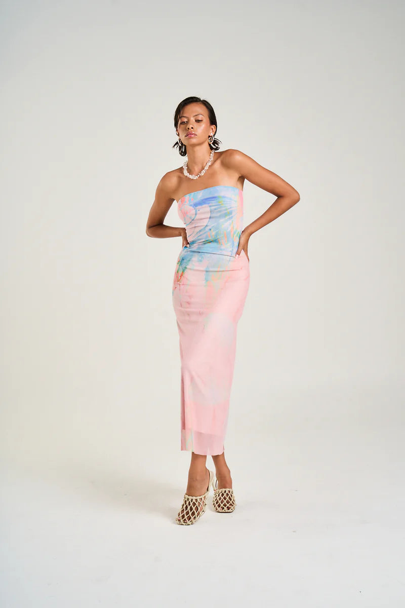 Strapless Mesh Dress MEDUSA PHASE