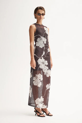 Lilian Maxi Dress CHOCOLATE FLORAL