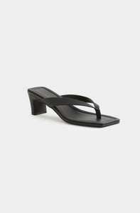 Gael Leather Heel BLACK