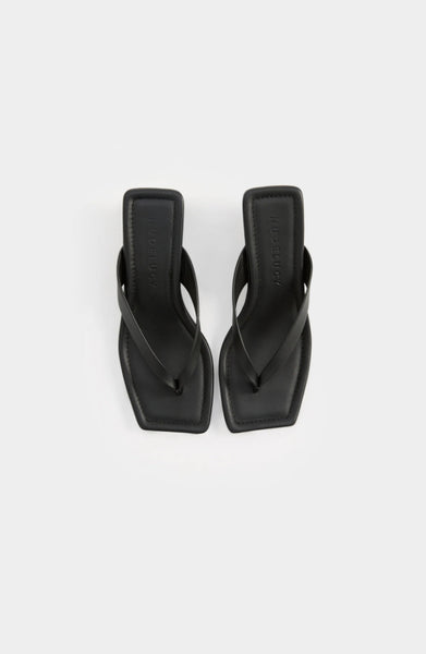 Gael Leather Heel BLACK