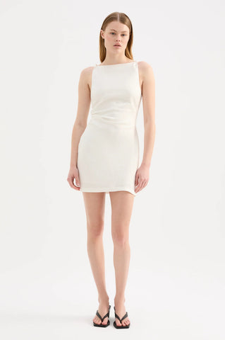 Lotta Linen Mini Dress WHITE