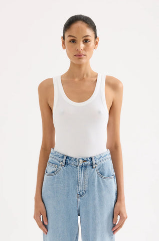 Organic 90s Singlet WHITE