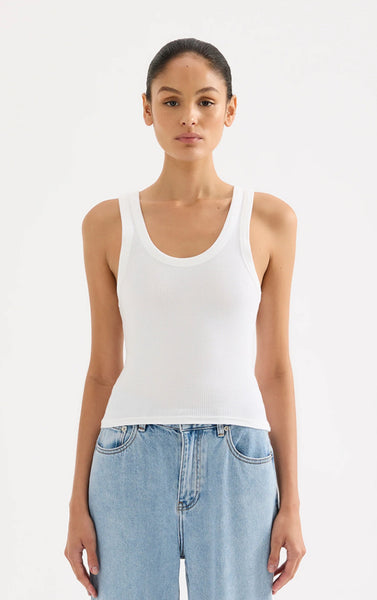 Organic 90s Singlet WHITE