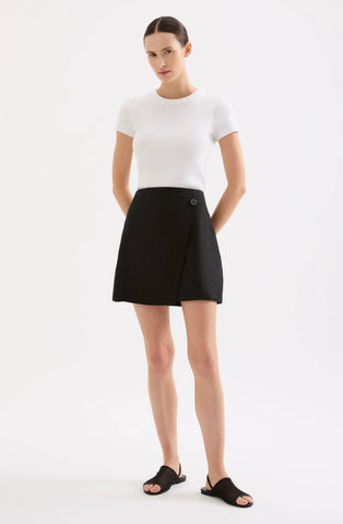 Thilda Linen Skirt BLACK