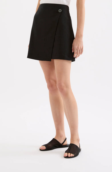 Thilda Linen Skirt BLACK