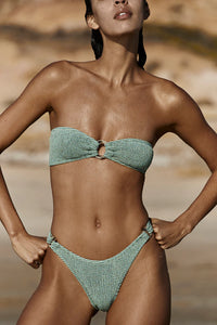 Ring Tie Back Blake Top ICE BLUE LUREX