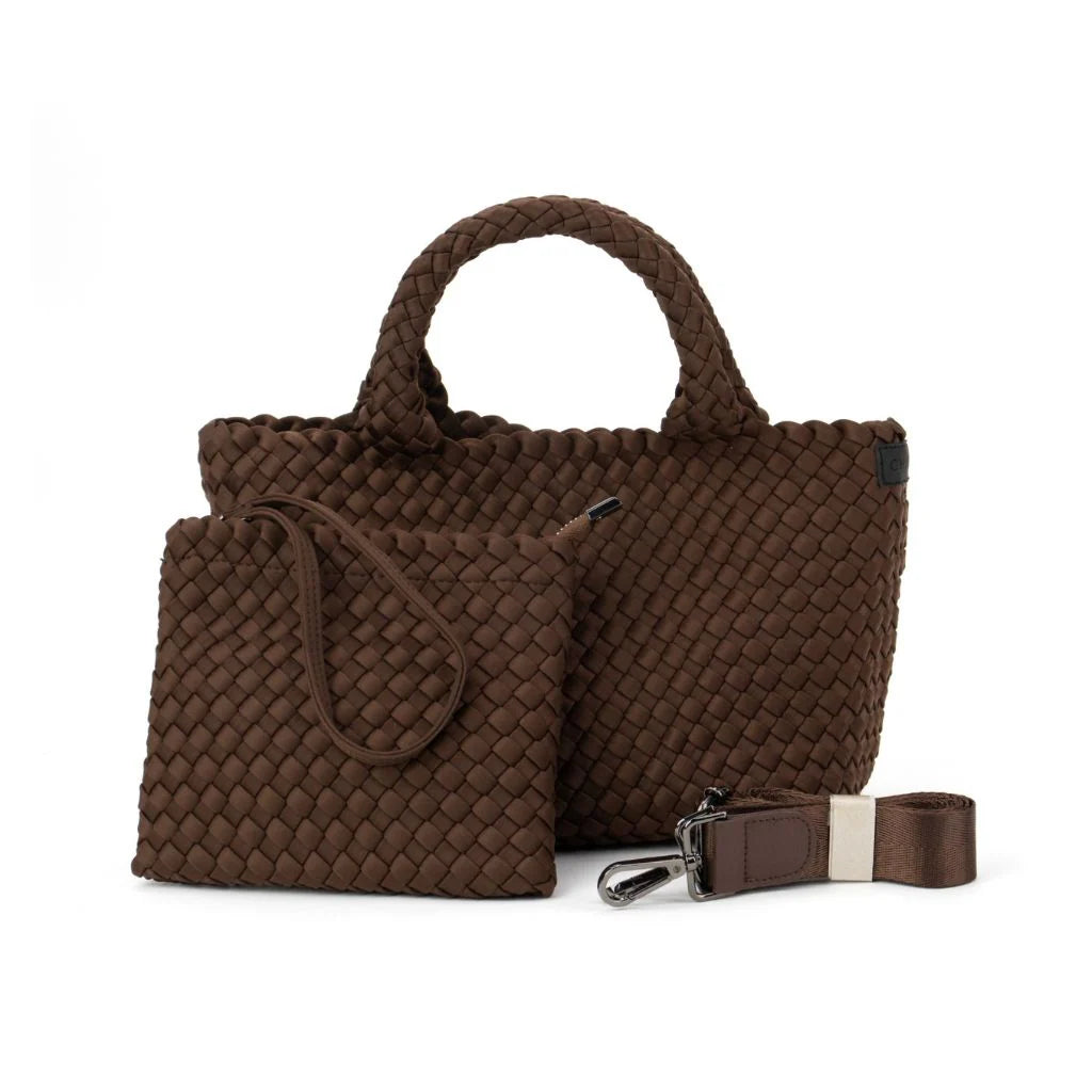 Woven Neoprene Mini Tote CHOC BROWN