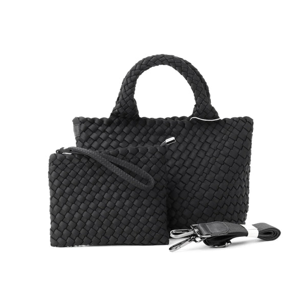 Woven Neoprene Mini Tote BLACK