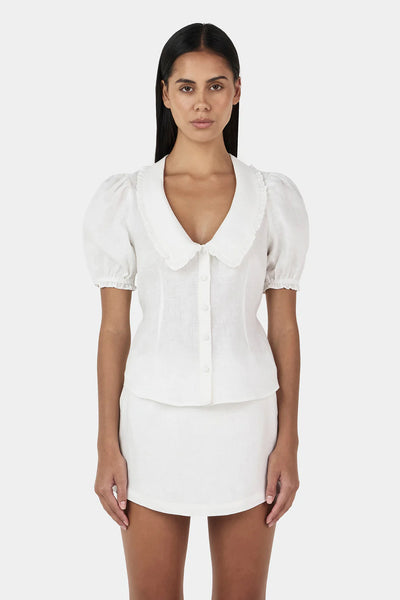 Izzy Linen Shirt WHITE