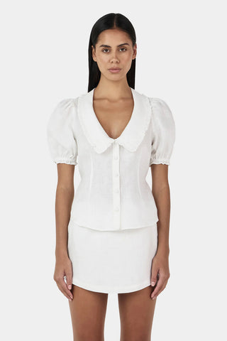 Izzy Linen Shirt WHITE