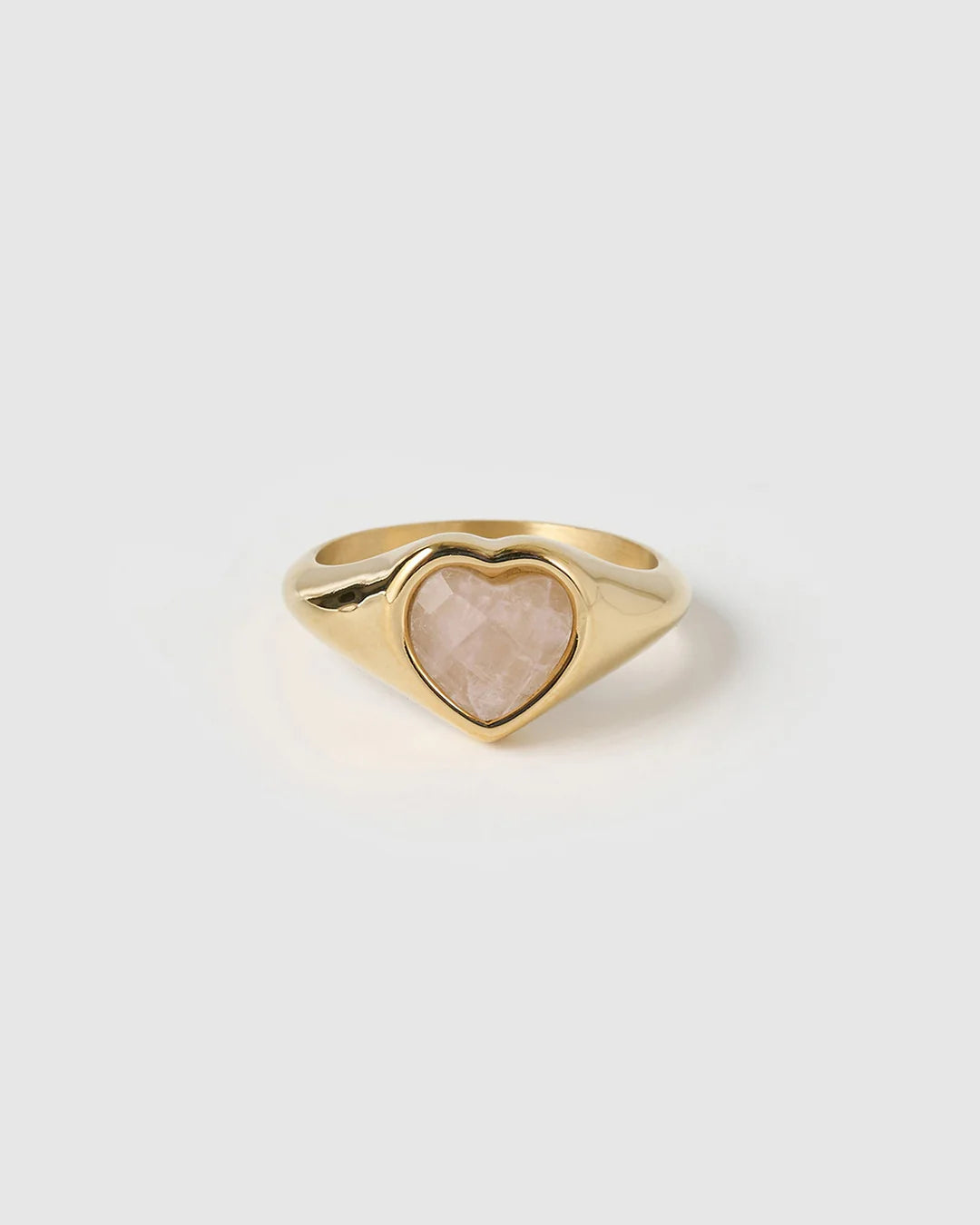 Romance Rose Quartz Ring 14K GOLD PLATED