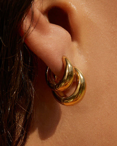 Max Earrings Midi 14K GOLD PLATED