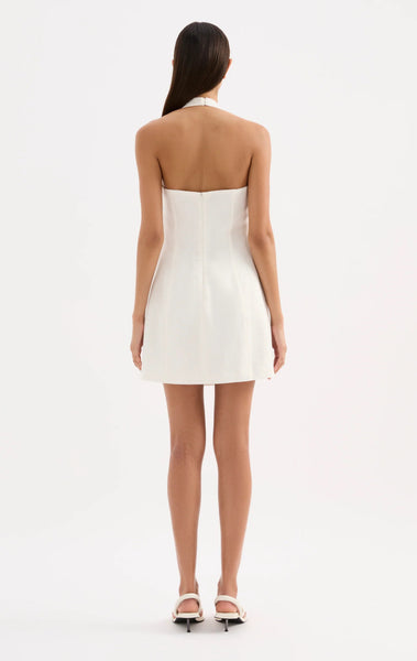 Reyes Linen Mini Dress WHITE