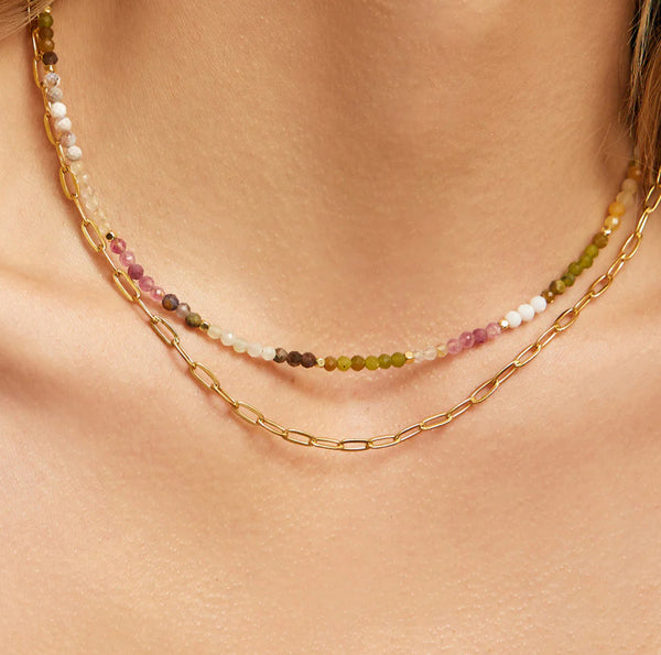 Saffron Gemstone Necklace