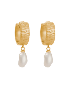 Isole Pearl Hoops 18K GOLD PLATED