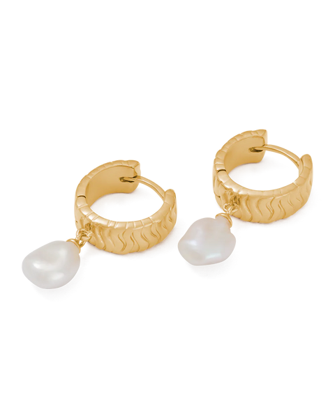 Isole Pearl Hoops 18K GOLD PLATED