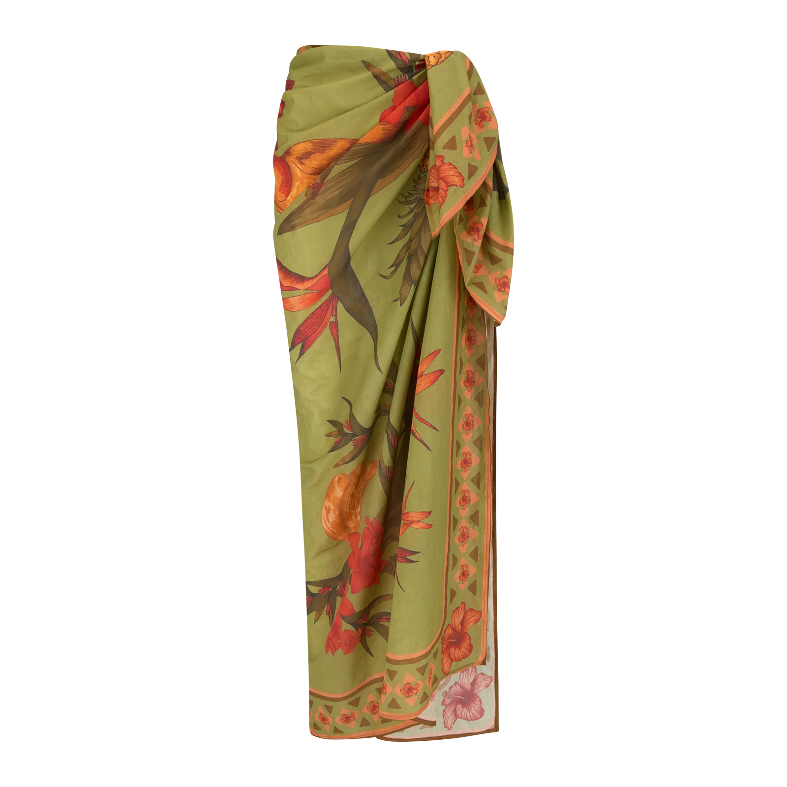 Cuban Tropical Sarong LIME