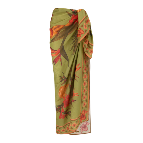 Cuban Tropical Sarong LIME
